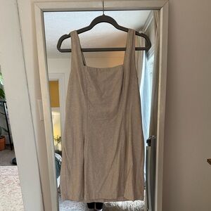 Old Navy Beige Linen Mini Dress